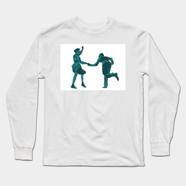 LINDY HOP Long Sleeve T-Shirt by beagarcia_art